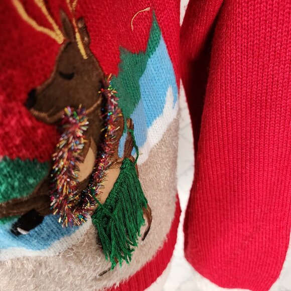 Major Label Group Tropical Vacation Santa Christmas Sweater - Picture 4 of 8